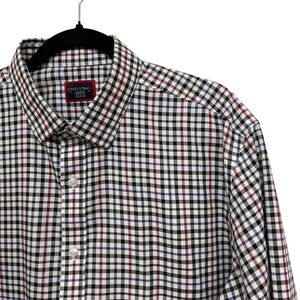 UNTUCKit Terravant Wrinkle Free Red and Blue Plaid Men’s Shirt XL
